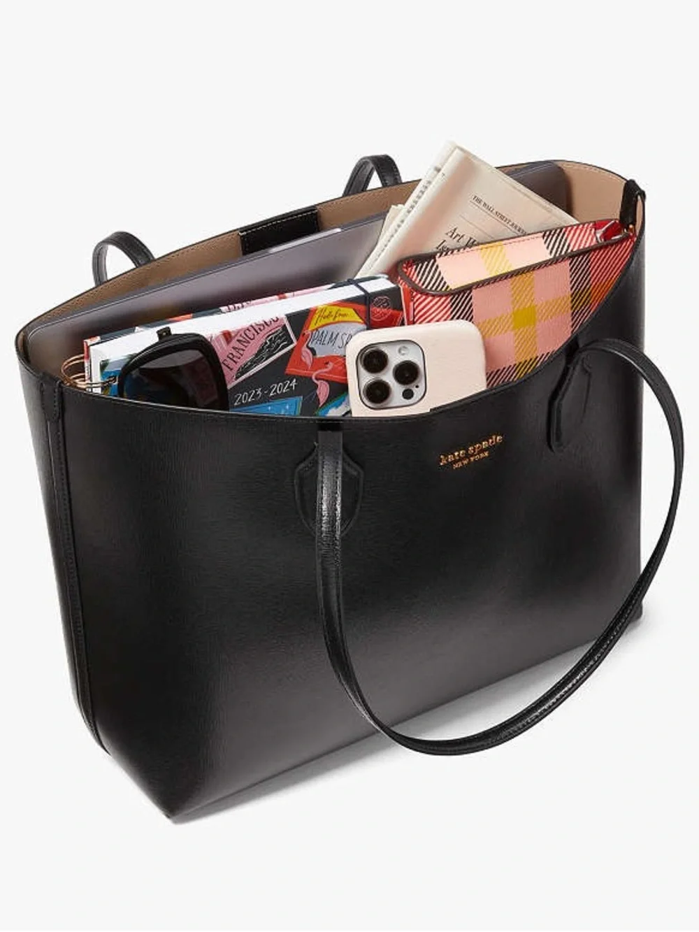kate spade Teal Tote with Bright Blue Zip Pouch